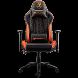 COUGAR OUTRIDER - Orange, Gaming Chair, Premium PVC Leather, Head and Lumbar Pillow, High Density Shaping Foam, Continuous 180º Reclining, Adjustable Tilting Resistancer, 2 Direction Adjustable armrest, Full Steel Frame, Class 4 Gas Lift Cylinder - Столове