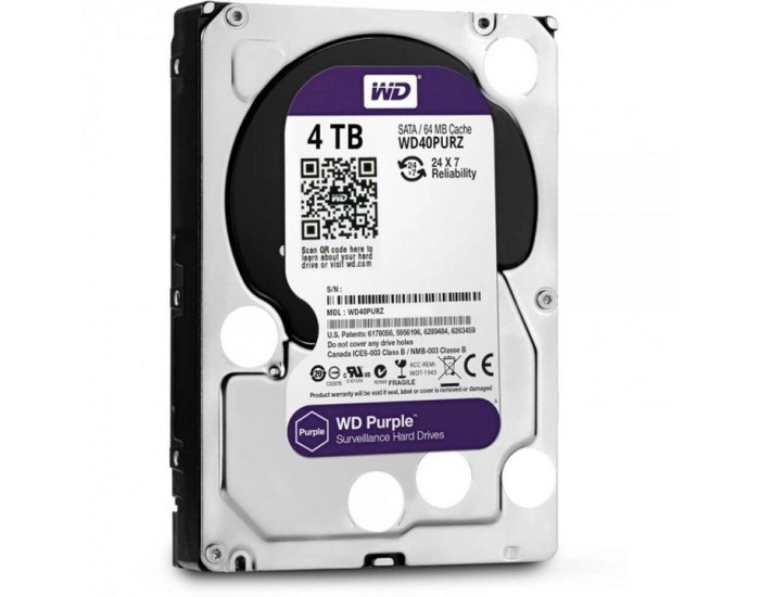 Твърд диск WD Purple 3.5" 4TB SATA3 WD43PURZ