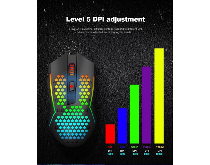 Мишка Redragon Reaping Elite M987P-K RGB PAW3389 32900 DPI геймърска