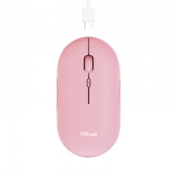 Мишка TRUST Puck Wireless & BT Rechargeable Mouse Pink - Клавиатури, Мишки и Падове