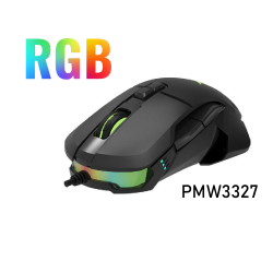 Мишка DELUX M629BU PMW3327 USB RGB - Клавиатури, Мишки и Падове