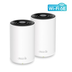 Безжична Wi-fi 6Е Mesh система TP-Link Deco XE75 (2-pack) AXE5400 - Рутери и Суичове