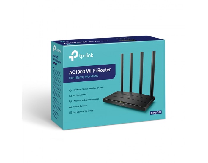 Двулентов Wave2 Wi-fi рутер TP-Link Archer C80 AC1900