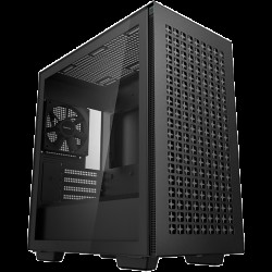 DeepCool CH370, Mid Tower, Mini-ITX/Micro-ATX, 2xUSB3.0, 1xAudio, 1x120mm Pre-Installed Black Fan, Tempered Glass, Mesh Panel, Black - Deep cool