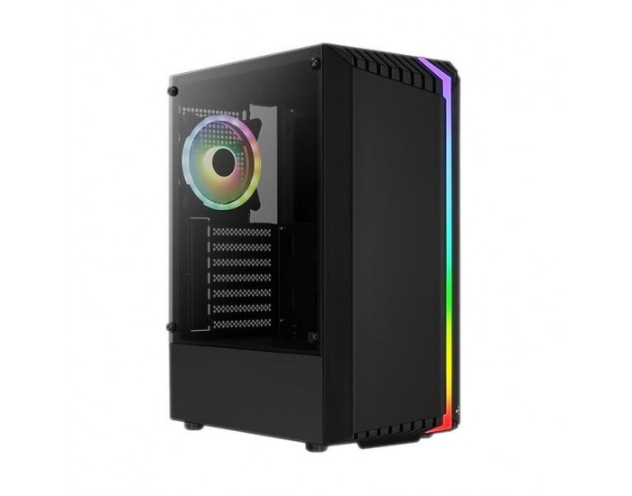 Aerocool Bionic кутия с прозрачен панел и RGB лента