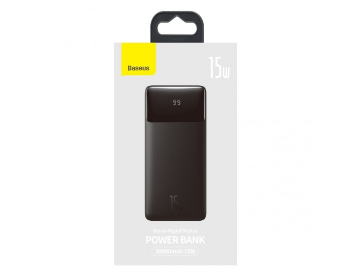 Външна батерия Baseus Bipow PPBD050201 30000mAh 15W черен + USB-A - Micro USB кабел 0.25m черен