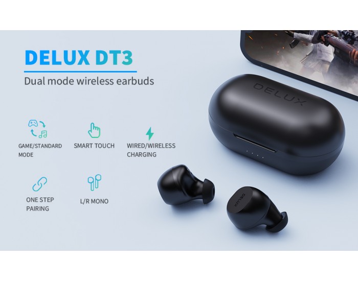 Слушалки Delux DT3 Earbuds True Wireless Bluetooth in-ear