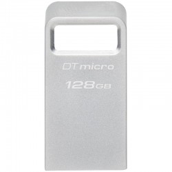 Kingston 128GB DataTraveler Micro 200MB/s Metal USB 3.2 Gen 1 EAN: 740617328028 - USB Хъбове, Четци и Флашки