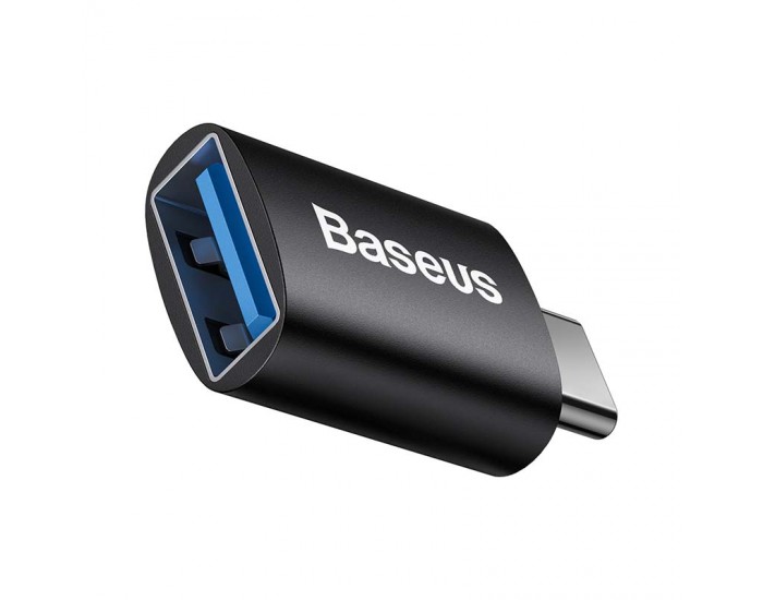 Адаптер Baseus Ingenuity ZJJQ000001 от USB-C мъжко към USB женско, черен