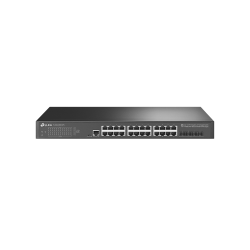 24-портов комутатор TP-Link TL-SG3428X-UPS JetStream Gigabit L2+ управляван с 4 10GE SFP+ слота и UPS захранване - Офис