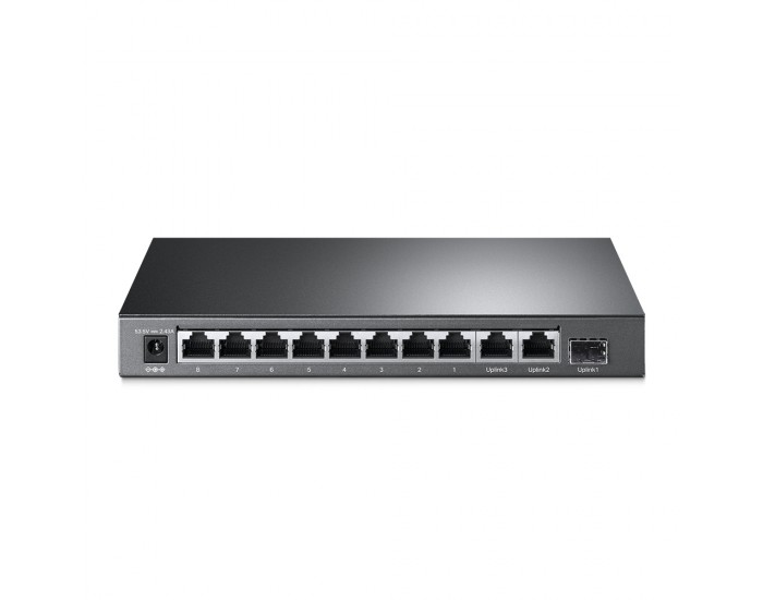 10-портов Easy Smart гигабитен комутатор TP-Link TL-SG1210MPE с 8-PoE+ порта и gigabit combo SFP/RJ45 порт