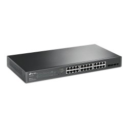 28-портов гигабитен управляем комутатор TP-Link JetStream PoE+ TL-SG2428P - Офис