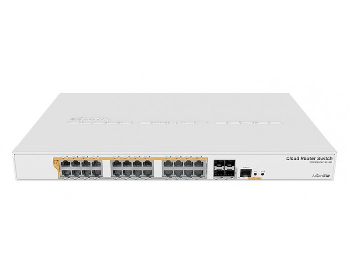 24 портов гигабит Ethernet комутатор MIKROTIK CRS328-24P-4S+RM