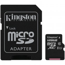 Kingston 128GB microSDXC Canvas Select Plus 100R A1 C10 Card + ADP EAN: 740617298703 - USB Хъбове, Четци и Флашки