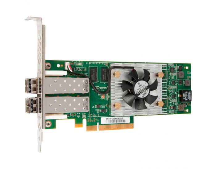 Карта Qlogic 16Gb Dual Port FC HBA, PCIe Gen3 x4, LC multi-mode optic