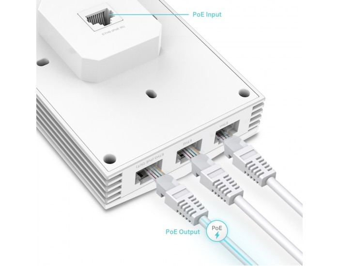 Точка за достъп TP-Link EAP655-Wall AX3000 Wi-Fi 6 за стена