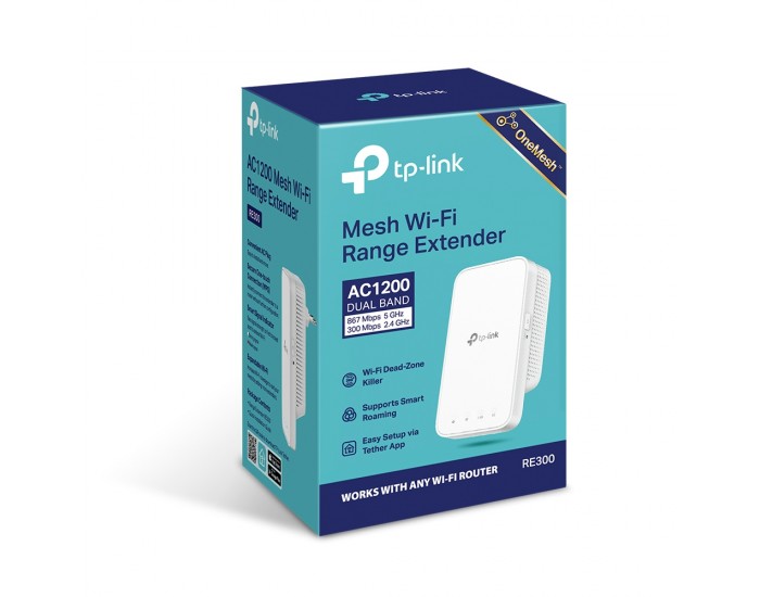 Wi-Fi удължител на обхват TP-Link RE300 AC1200 Mesh