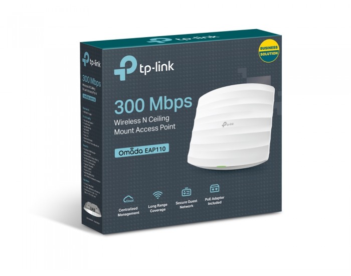 Безжична точка за достъп TP-Link EAP110 N300 Gigabit