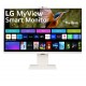 Монитор LG 32SR85U-W, 31.5" IPS Smart webOS, Full HD Web cam, AG, 5ms, 1000:1, 400cd/m, DCI-P3 95%, 4K UHD (3840x2160), ThinQ, HDR 10, HDMI, USB Type-C-PD 90W, Wi-Fi B/in, AirPlay 2, Bluetooth, Speakers 5W x 2, Height Adjustable, Tilt, White