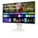 Монитор LG 32SR85U-W, 31.5" IPS Smart webOS, Full HD Web cam, AG, 5ms, 1000:1, 400cd/m, DCI-P3 95%, 4K UHD (3840x2160), ThinQ, HDR 10, HDMI, USB Type-C-PD 90W, Wi-Fi B/in, AirPlay 2, Bluetooth, Speakers 5W x 2, Height Adjustable, Tilt, White