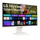 Монитор LG 32SR85U-W, 31.5" IPS Smart webOS, Full HD Web cam, AG, 5ms, 1000:1, 400cd/m, DCI-P3 95%, 4K UHD (3840x2160), ThinQ, HDR 10, HDMI, USB Type-C-PD 90W, Wi-Fi B/in, AirPlay 2, Bluetooth, Speakers 5W x 2, Height Adjustable, Tilt, White