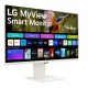 Монитор LG 32SR85U-W, 31.5" IPS Smart webOS, Full HD Web cam, AG, 5ms, 1000:1, 400cd/m, DCI-P3 95%, 4K UHD (3840x2160), ThinQ, HDR 10, HDMI, USB Type-C-PD 90W, Wi-Fi B/in, AirPlay 2, Bluetooth, Speakers 5W x 2, Height Adjustable, Tilt, White