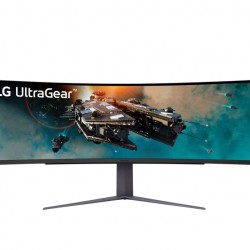 Монитор LG 49GR85DC-B, 49" Ultragear VA AG, 1ms, 32:9 Curved 1000R Gaming QHD (5120x1440), 240HZ, 450cd/m2, 2500:1, DCI-P3 95%, FreeSync, NVIDIA G-Sync, HDR 600 ,VRR, USB Type-C, HDMI, DisplayPort, PIP, PBP, Height, Swivel, Tilt, Black - Монитори