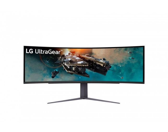 Монитор LG 49GR85DC-B, 49" Ultragear VA AG, 1ms, 32:9 Curved 1000R Gaming QHD (5120x1440), 240HZ, 450cd/m2, 2500:1, DCI-P3 95%, FreeSync, NVIDIA G-Sync, HDR 600 ,VRR, USB Type-C, HDMI, DisplayPort, PIP, PBP, Height, Swivel, Tilt, Black