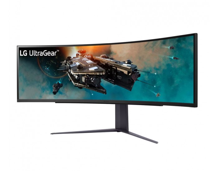 Монитор LG 49GR85DC-B, 49" Ultragear VA AG, 1ms, 32:9 Curved 1000R Gaming QHD (5120x1440), 240HZ, 450cd/m2, 2500:1, DCI-P3 95%, FreeSync, NVIDIA G-Sync, HDR 600 ,VRR, USB Type-C, HDMI, DisplayPort, PIP, PBP, Height, Swivel, Tilt, Black