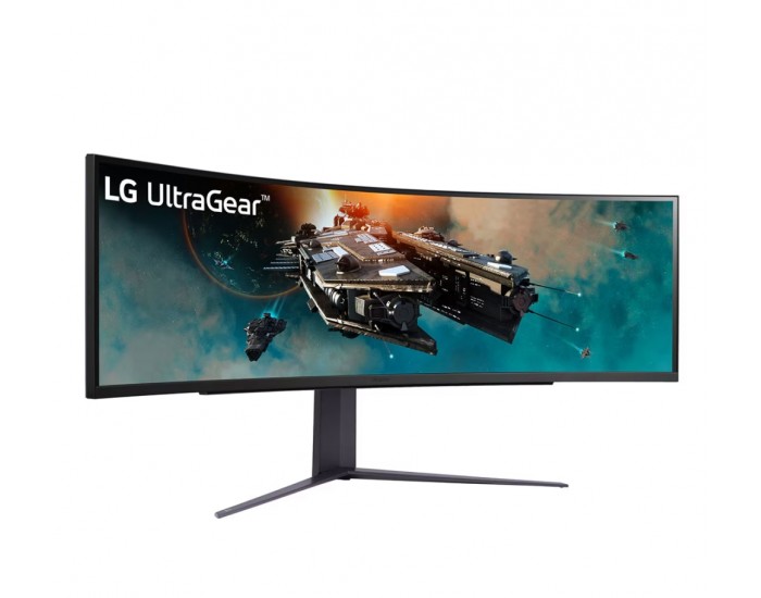 Монитор LG 49GR85DC-B, 49" Ultragear VA AG, 1ms, 32:9 Curved 1000R Gaming QHD (5120x1440), 240HZ, 450cd/m2, 2500:1, DCI-P3 95%, FreeSync, NVIDIA G-Sync, HDR 600 ,VRR, USB Type-C, HDMI, DisplayPort, PIP, PBP, Height, Swivel, Tilt, Black