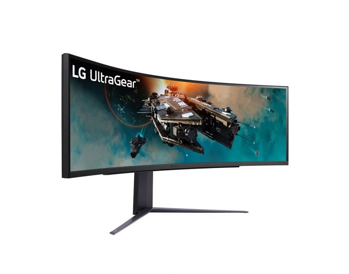 Монитор LG 49GR85DC-B, 49" Ultragear VA AG, 1ms, 32:9 Curved 1000R Gaming QHD (5120x1440), 240HZ, 450cd/m2, 2500:1, DCI-P3 95%, FreeSync, NVIDIA G-Sync, HDR 600 ,VRR, USB Type-C, HDMI, DisplayPort, PIP, PBP, Height, Swivel, Tilt, Black