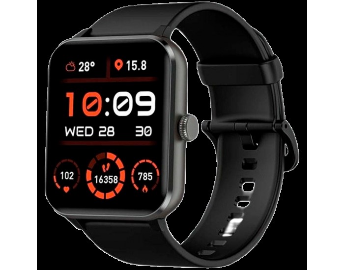 Blackview R50, 1.85-inch TFT HD, 350mAh Battery, 24-hour SpO2 Detection + Heart Rate Monitoring, Calls and SMS notification, Black