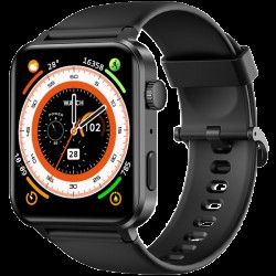 Blackview R30 Pro Fitness Smartwatch, 1.83-inch HD,220mAh Battery, 24-hour SpO2 Detection + Heart Rate Monitoring, Monitor Sleep status, Calls and SMS notification, Black - Blackview