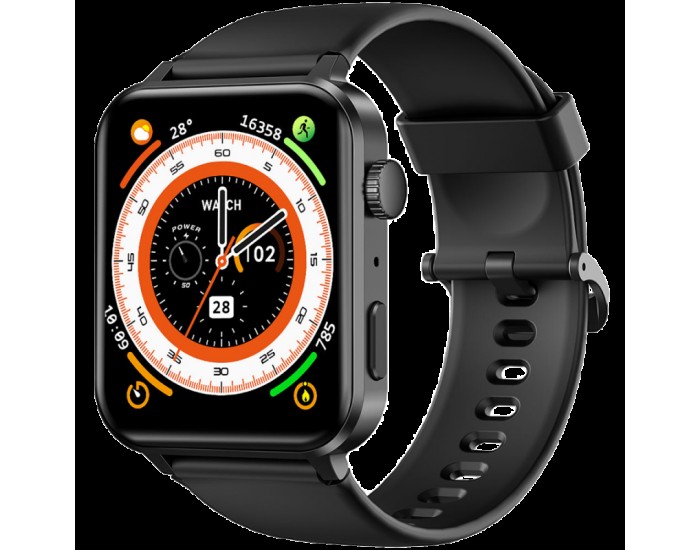 Blackview R30 Pro Fitness Smartwatch, 1.83-inch HD,220mAh Battery, 24-hour SpO2 Detection + Heart Rate Monitoring, Monitor Sleep status, Calls and SMS notification, Black