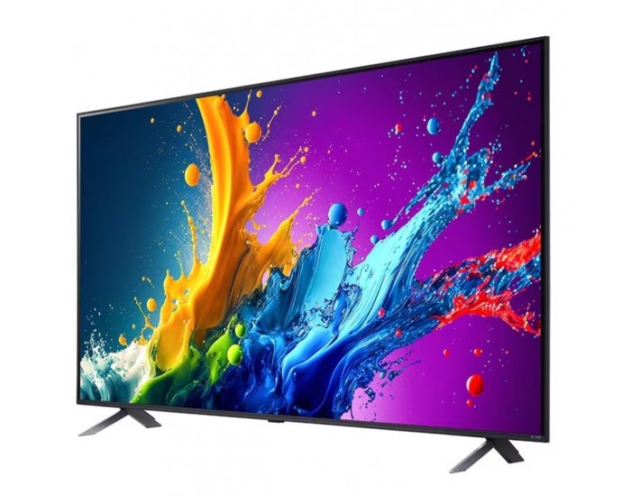 Телевизор LG 43QNED80T3A, 43" 4K QNED HDR Smart TV, 3840x2160, DVB-T2/C/S2, Alpha 5 AI 4K Gen7, HDR 10 PRO, webOS 24 ThinQ, 4K Upscaling, WiFi 5, Voice Controll, Bluetooth 5.1, AirPlay 2, LAN, CI, HDMI, SPDIF, 2 pole Stand , Titan