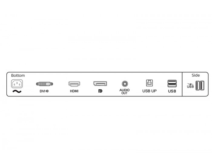 Монитор Philips 245B1, 23.8" IPS WLED, 2560x1440@75Hz, 4ms GtG, 250cd m/2, 1000:1, DCR 50M:1, Adaptive Sync, FlickerFree, Low Blue Mode, 2Wx2, Tilt, Height Adjust, Pivot, Swivel, DVI, HDMI, DP, USB hub