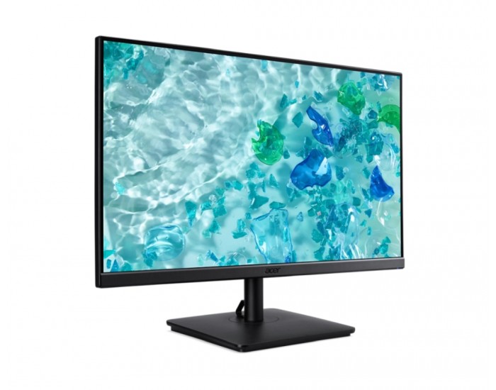 Монитор Acer Vero V247YEbmipxv, 23.8" IPS LED ZeroFrame, FreeSync, FHD (1920x1080), 100Hz, 100M:1, 4ms (GTG), 250nits, VGA, HDMI, DisplayPort, 2x2W Speakers, Flicker-Less, BlueLightShield, Audio in/out, TCO, Tilt, Vesa, Black