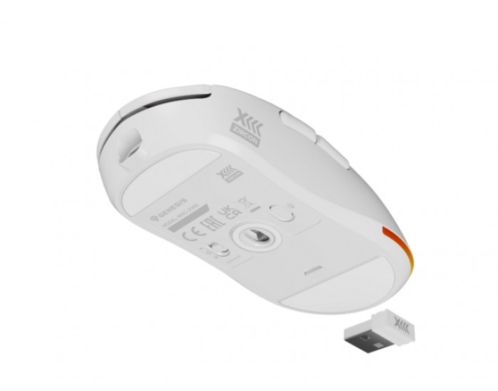 Мишка Genesis Wireless Gaming Mouse Zircon XIII Custom Wireless 26000 DPI White