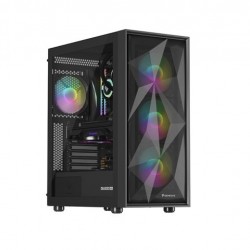 Кутия за компютър Genesis PC Case DIAXID 605 RGB Mini Tower Window, Black - Аксесоари, Кутии, Вентилатори