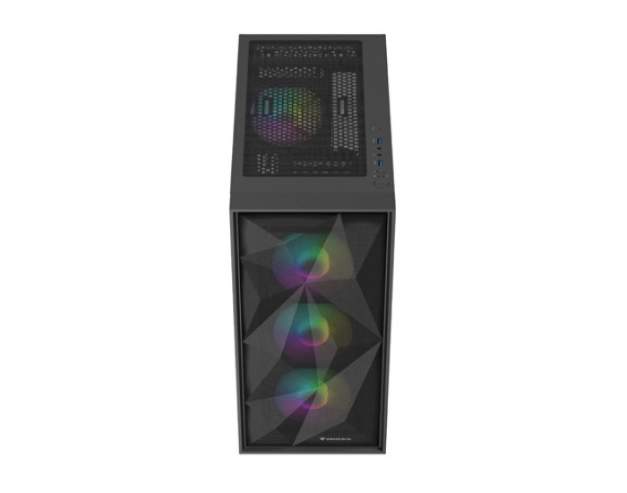 Кутия за компютър Genesis PC Case DIAXID 605 RGB Mini Tower Window, Black