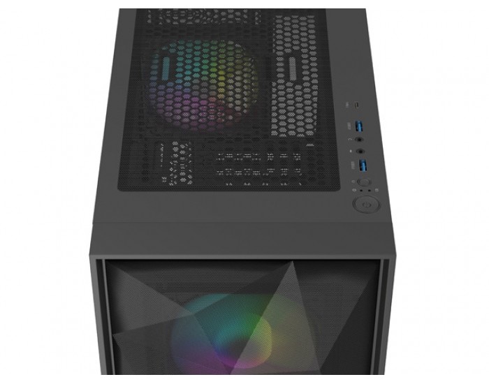 Кутия за компютър Genesis PC Case DIAXID 605 RGB Mini Tower Window, Black