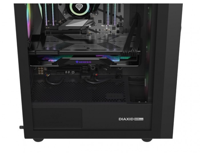 Кутия за компютър Genesis PC Case DIAXID 605 RGB Mini Tower Window, Black