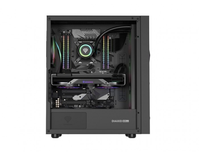 Кутия за компютър Genesis PC Case DIAXID 605 RGB Mini Tower Window, Black