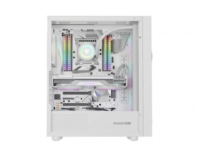 Кутия за компютър Genesis PC Case DIAXID 605 RGB Mini Tower Window, White