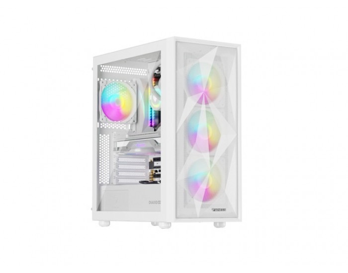 Кутия за компютър Genesis PC Case DIAXID 605 RGB Mini Tower Window, White