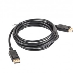 Кабел Lanberg display port M/M cable 3m 4K, black - Lanberg