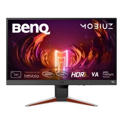 Монитор BenQ MOBIUZ EX240N 23.8" VA, 1920x1080 FHD, 1ms 165Hz, 250 cd/m2, FreeSync Premium, HDMI 2.0, DP, HDRi, B.I.+, treVolo 2x 2.5W speakers, Tilt (down/up) -5 - 15°, Eye-care VESA 100x100, Silver - Офис