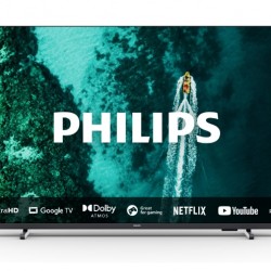 Телевизор Philips 55PUS7409/12, 55" 4K UHD LED, 3840x2160, DVB-T/T2/T2-HD/C/S/S2, 60Hz, Pixel Precise UHD, HDR+, Google TV, Dolby Atmos, VRR, 3*HDMI, 2*USB, 802.11ac, 20W RMS, Black - Офис