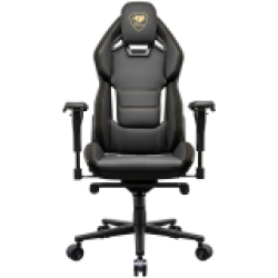 COUGAR Chair Hotrod Royal, Hyper-Dura leatherette, Micro suede-like texture, 150º Reclining, Piston Lift Height Adjustment, RocX, 4D Adjustable Armrest,Plus-Size Wheels, Class 4 Gas Lift Cylinder, - Офис столове