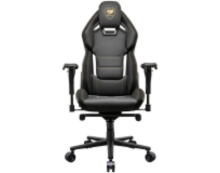 COUGAR Chair Hotrod Royal, Hyper-Dura leatherette, Micro suede-like texture, 150º Reclining, Piston Lift Height Adjustment, RocX, 4D Adjustable Armrest,Plus-Size Wheels, Class 4 Gas Lift Cylinder,